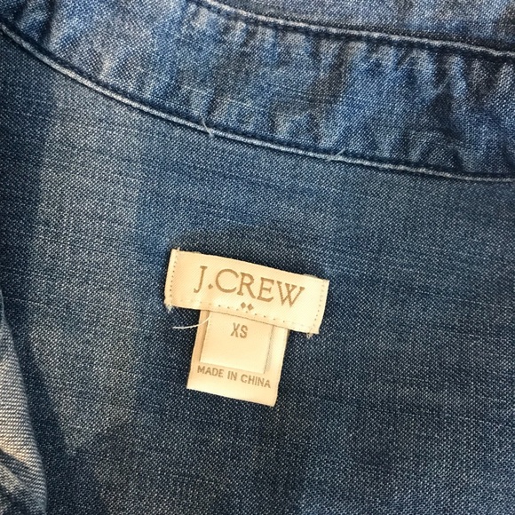 J. Crew Chambray Shirtdress Long Sleeve Denim - Picture 6 of 6